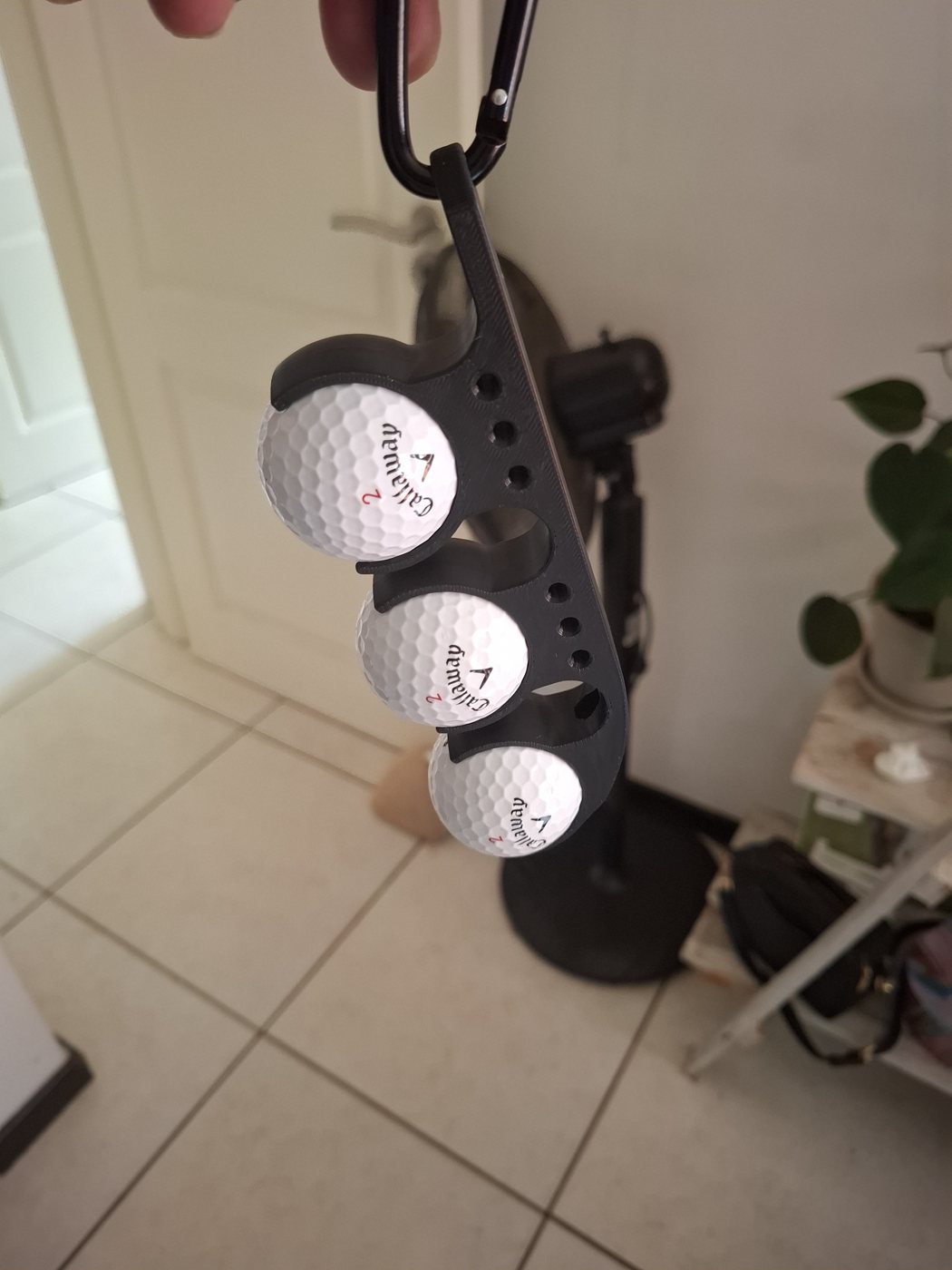 3D printed golf ball holder